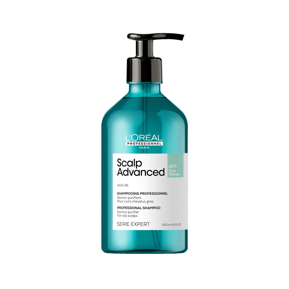 L'Oreal Professionnel Paris Anti-Dandruff Shampoo for Oily Scalp - 500ml Professional Hair Care - Shampoo