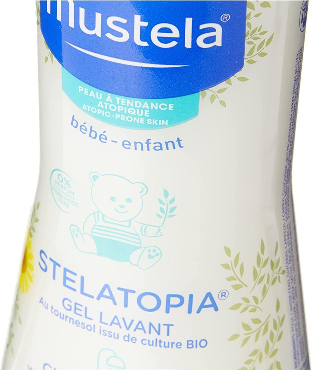 Mustela Stelatopia Cleansing Gel for Dry Skin - Natural, Vegan Baby Skincare, Gentle Cleansing for Infants - view 4