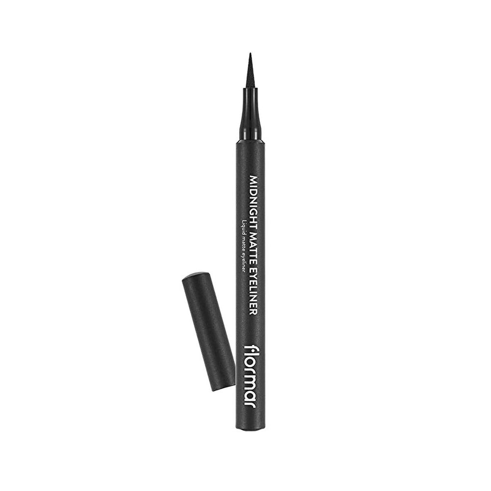 Flormar Liquid Eyeliner - Midnight Matte, Long-Lasting, Precise Application, Black - view 3