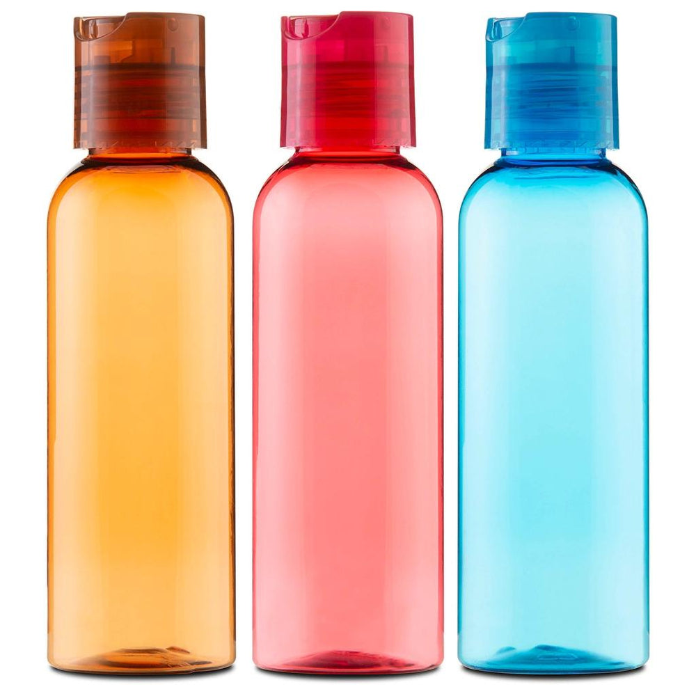 Eklips Colorful 3-Piece Travel Bottle Set for Toiletries