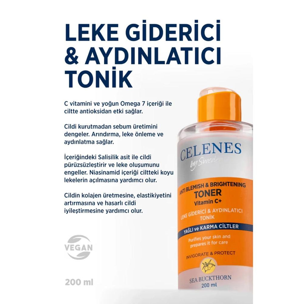 Celenes Sea Buckthorn Brightening Tonic for Dark Spots 200 ml