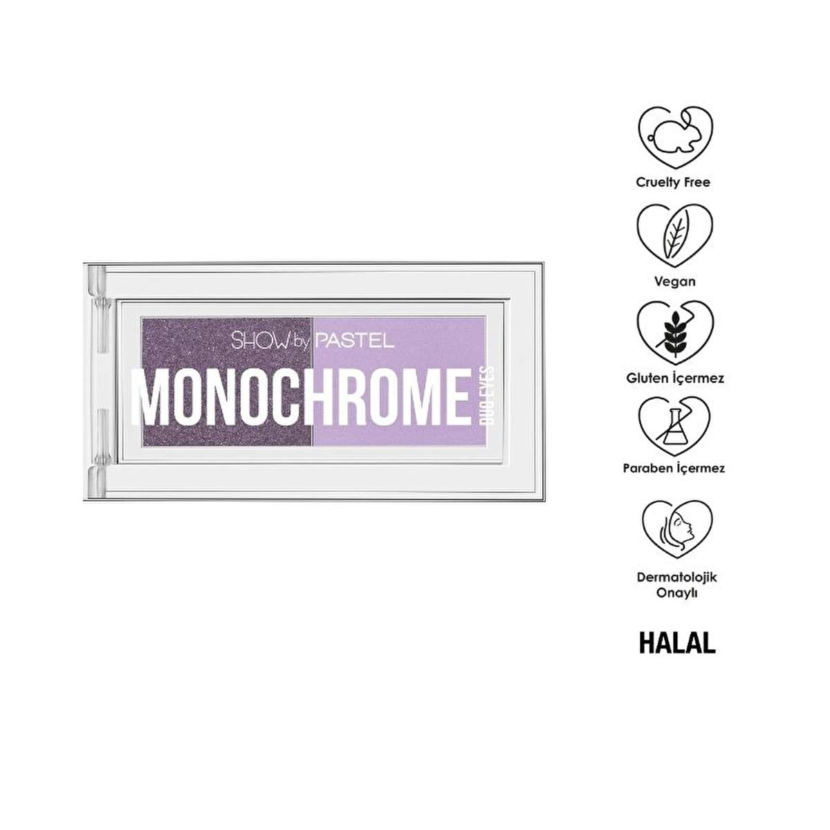 Show by Pastel Monochrome Duo Eyes İkili Far Paleti 24 Let's Party - Cruelty-Free Eyeshadow Palette for Minimalist Eye Makeup Cruelty-Free Eyeshadow Palette for Minimalist Makeup eyes shadow palette, cruelty-free makeup, minimalist eye makeup, dermatologically tested cosmetics, halal certified beauty products, eyeshadow, makeup palette, natural ingredients, beauty essentials, cosmetics for sensitive skin