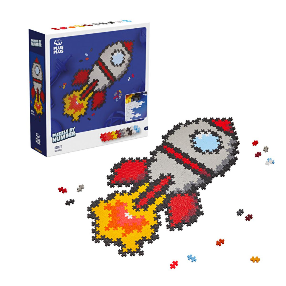 Plus Plus - 500 Piece Rocket Puzzle Toy for Kids - Educational Puzzle Game Enhancing Creativity and Problem-Solving - Toy