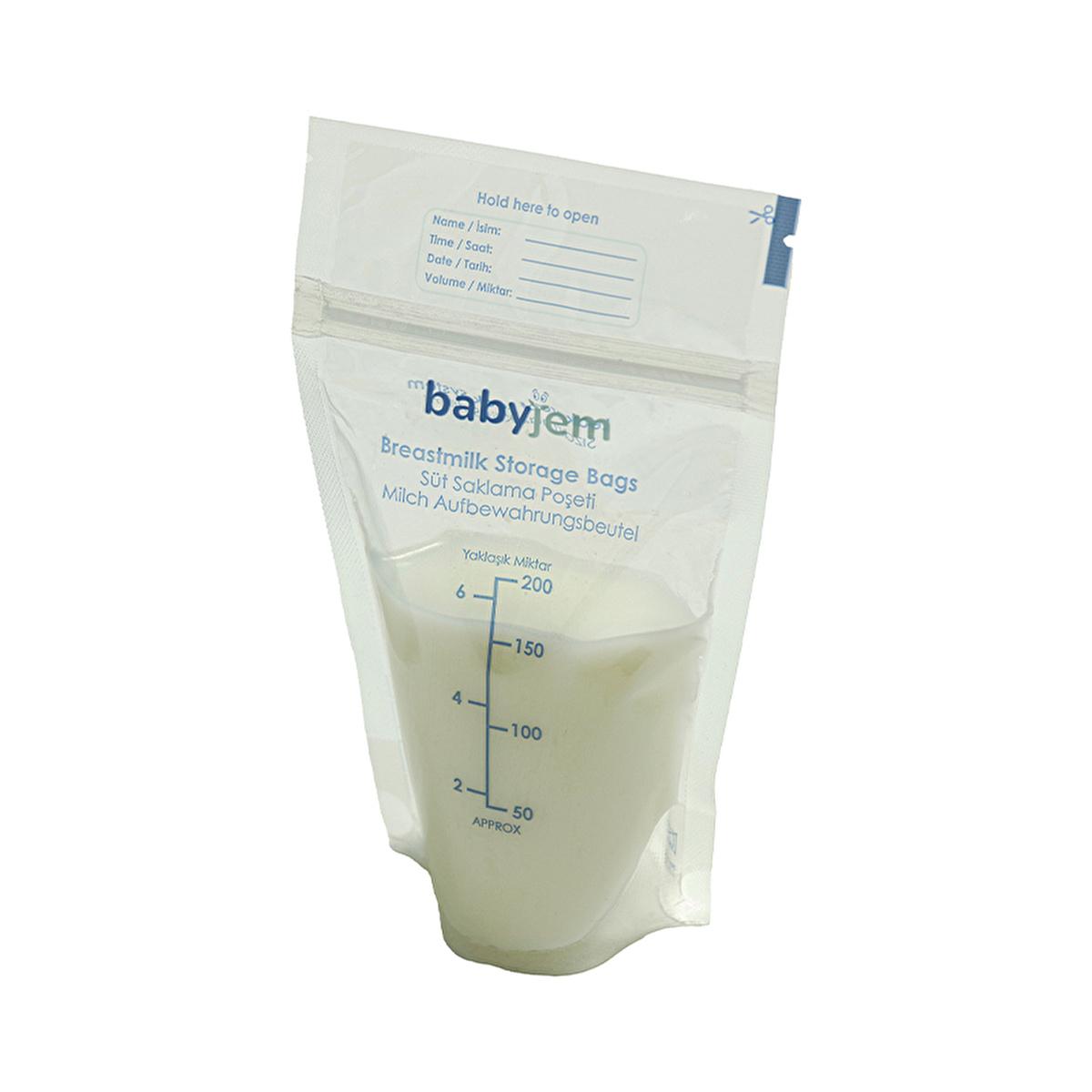 Babyjem Breast Milk Storage Bags - Sterile, BPA-Free, Airtight & Self-Standing - 25 Count Babyjem Breast Milk Storage Bags - Sterile & BPA-Free breast milk storage bags, sterile breast milk bags, BPA-free breast milk storage, airtight breast milk bags, self-standing breast milk storage, Babyjem, new mom essentials, baby products, breastfeeding support, safe storage solutions