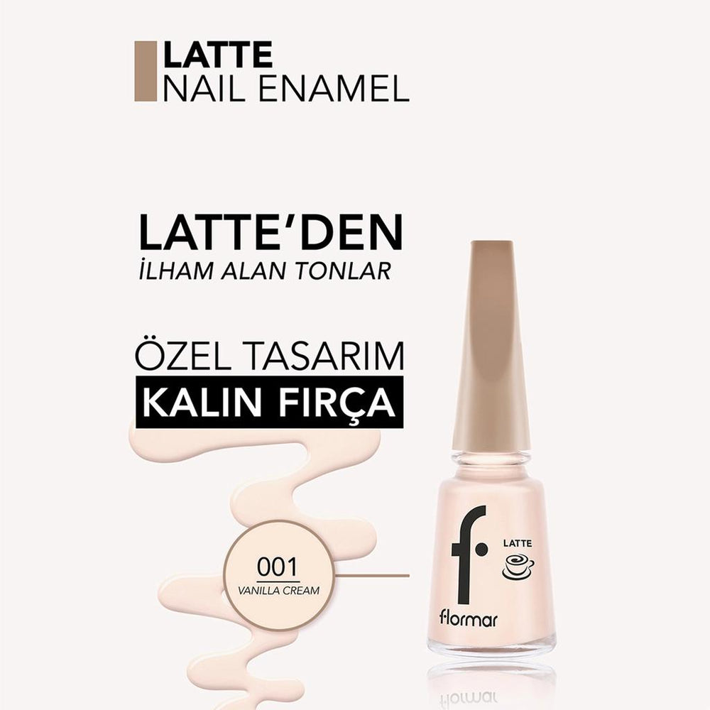 Flormar Glossy Intense Color Nail Polish in Vanilla Cream