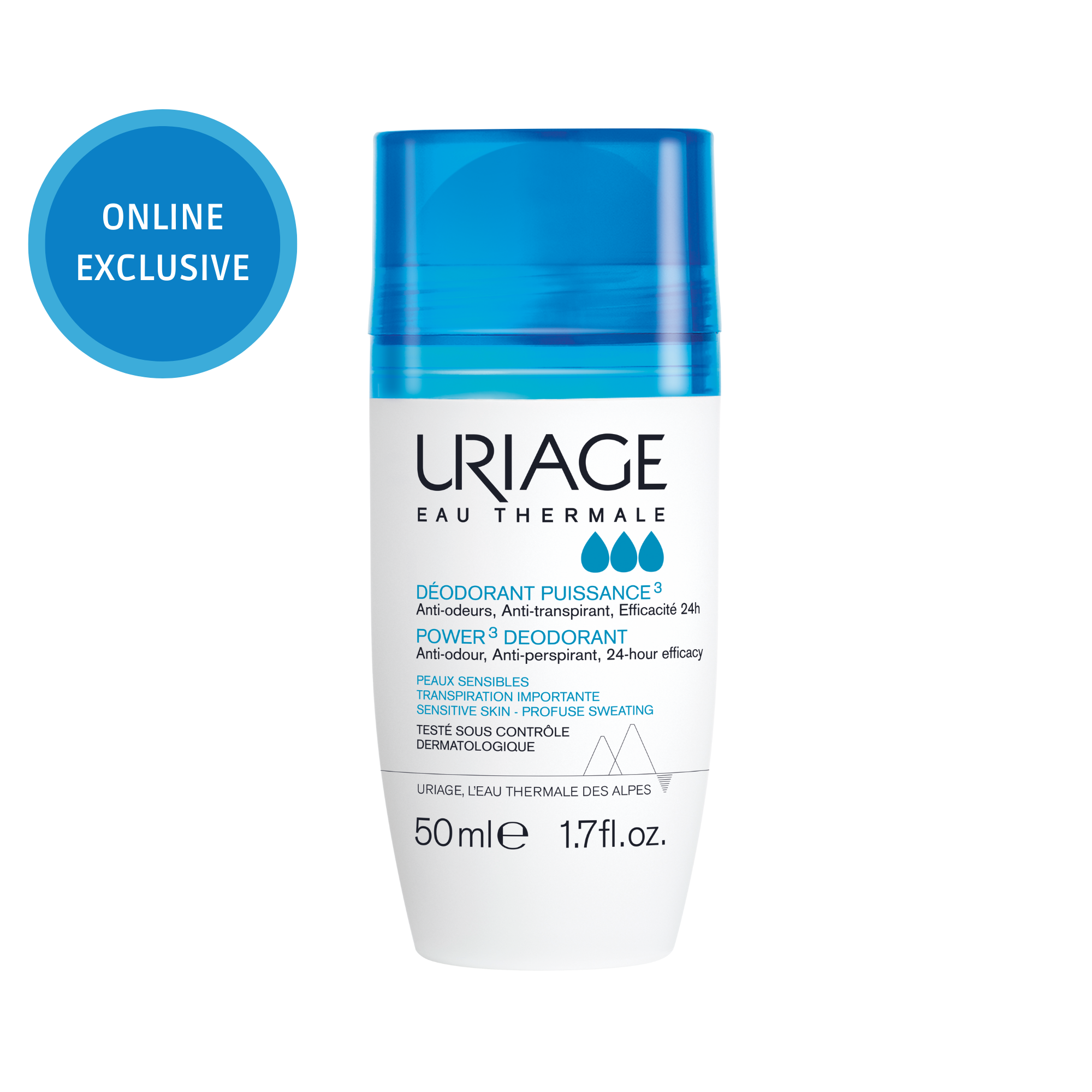 Uriage Power 3 Deodorant Roll-On 50ml front