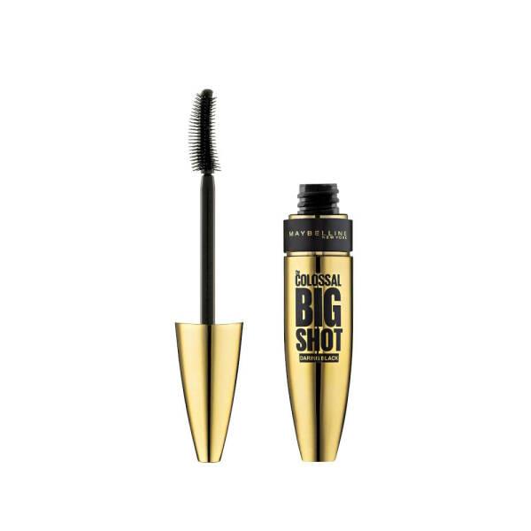 maybelline colossal big shot mascara daring black, close up of maybelline colossal big shot mascara Maybelline Colossal Big Shot Mascara - Daring Black | 0.32 fl oz Maybelline Colossal Big Shot Mascara - Daring Black mascara, maybelline, makeup, daring-black, eyelashes, beauty, cosmetic, ai-generated, volumizing-mascara, eye-makeup