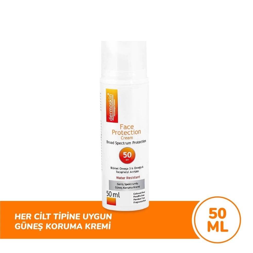 Dermoskin Sunscreen Cream Face Protection SPF50 50ml - Moisturizing, Water-Resistant, Sensitive Skin Friendly - image 2