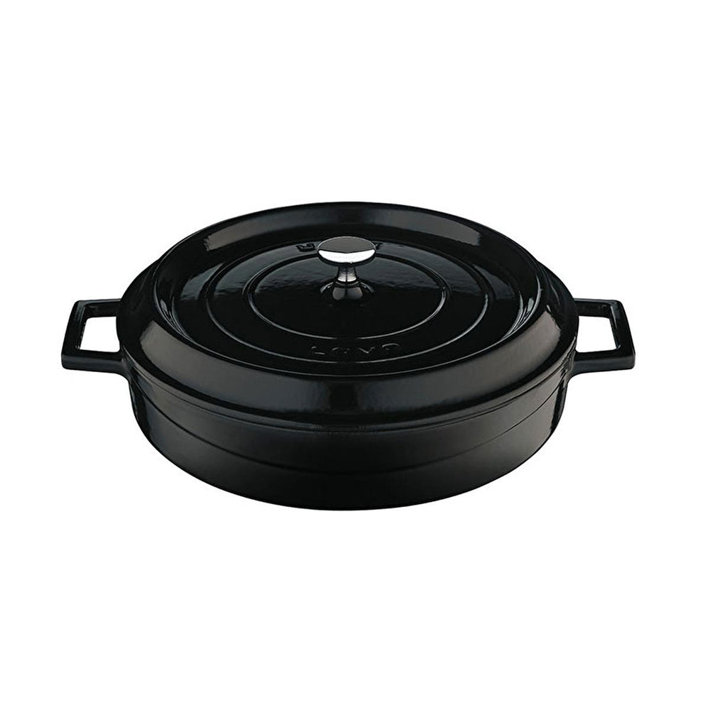 Lava Cast Iron Dutch Oven - 28cm Enameled Casserole Dish, Large Cooking Pot for Even Heat, Durable & Oven Safe Lava Cast Iron Dutch Oven - Even Heating, Durable Cookware cast iron dutch oven, enameled cast iron pot, round casserole dish, large cooking pot, durable cookware, oven safe pot, stovetop pot, even heat distribution cookware, Lava cast iron, 28 cm cast iron pot, cast iron pot, enameled pot, casserole dish, dutch oven, Lava, cookware, kitchenware, cooking, baking, simmering, roasting, stewing, famil