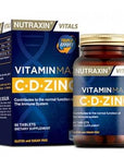 Nutraxin Vitamin Max C.D Çinko: Immune Support - High Potency Vitamin C, D & Zinc Supplement for Vegans - 60 Tablets Nutraxin Vitamin C D Zinc: Vegan Immune Support Supplement Vitamin C supplement, Vitamin D supplement, Zinc supplement, Immune support vitamins, Vegan vitamin supplement, Nutraxin Vitamin Max C.D Çinko, Vitamin C D Zinc tablets, Daily vitamin supplement, High potency vitamin C, Vitamin D 1000 IU, Vitamin C, Vitamin D, Zinc, Immune Support, Dietary Supplement, Vegetarian, Vegan, Tablet, Antiox