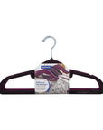 Ideenwelt Burgundy Padded Clothes Hangers 8-Pack