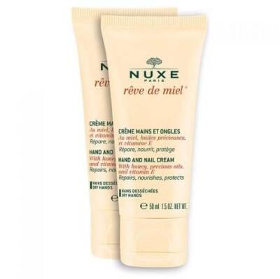 nuxe reve de miel hand and nail cream 50ml, nuxe hand and nail cream packaging Nuxe Reve De Miel Hand & Nail Cream - 2x50ml Nuxe Reve De Miel Hand & Nail Cream - 50ml nuxe, hand-cream, nail-care, moisturizer, dry-hands, anti-aging, natural-ingredients, luxury-skin-care, ai-generated, skincare