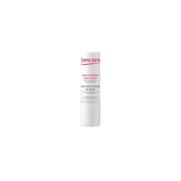Topicrem Lip Balm Stick 4g - Moisturizing Shea Butter Lip Care for Dry Chapped Lips - Lip Balm
