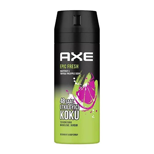 Axe Epic Fresh Deodorant and Bodyspray - 48 Hour Protection, Dual Action Technology, Greyfurt & Tropical Pineapple Fragrance Axe Epic Fresh Deodorant - 48 Hour Protection Deodorant, Bodyspray, Axe Epic Fresh, Long-lasting freshness, Dual Action technology, Greyfurt and pineapple fragrance, 48-hour protection, personal care, grooming, men's grooming, freshness, confidence, energetic scent, young adults, personal hygiene