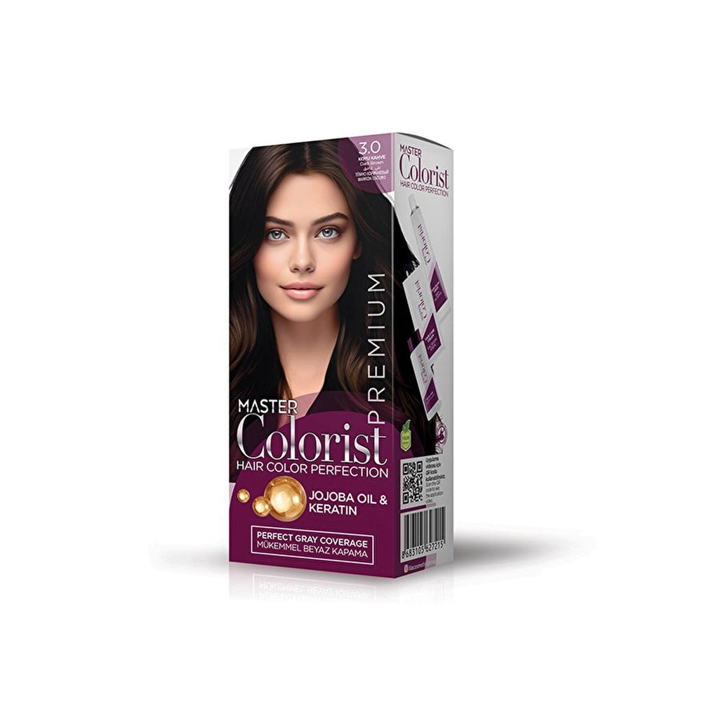 Master Colorist Premium Cream Hair Dye 3.0 Dark Brown