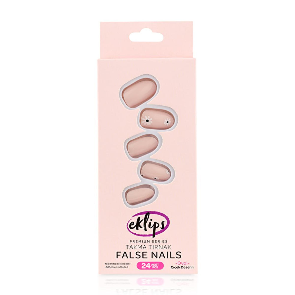 Eklips Artificial Nails - DIY Nail Kit for Salon-Quality Nails at Home, Easy Application, 24 Pieces