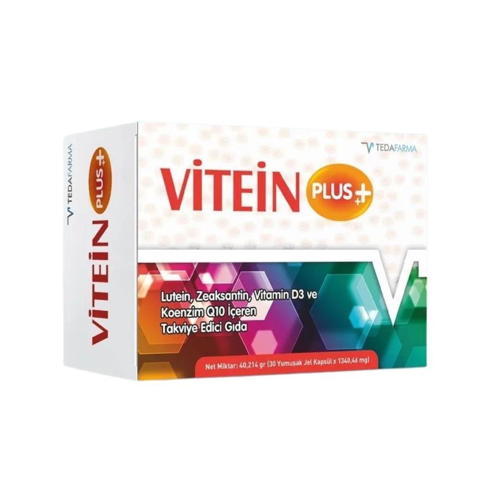 Vitein Plus Dietary Supplement - Antioxidant Support with Lutein, Zeaksantin, and Koenzim Q10 for Overall Health Vitein Plus Dietary Supplement for Antioxidant Support Dietary Supplement, Vitamins and Minerals, Antioxidant Support, Lutein, Zeaksantin, Koenzim Q10, Health Supplements, Wellness Products, Eye Health, Immune System Support, Anti-Inflammatory, Softgel Capsules, Nutrition Supplements, Health and Wellness
