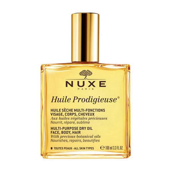 nuxe huile prodigieuse nourishing oil 100 ml bottle, nuxe huile prodigieuse texture demonstration, nuxe huile prodigieuse application on skin Nuxe Huile Prodigieuse - Nourishing Oil | 100 ml Nuxe Huile Prodigieuse - Nourishing Oil for Skin & Hair nuxe, huile-prodigieuse, nourishing-oil, skincare, haircare, moisturizer, beauty-oil, eco-friendly, ai-generated, vegan