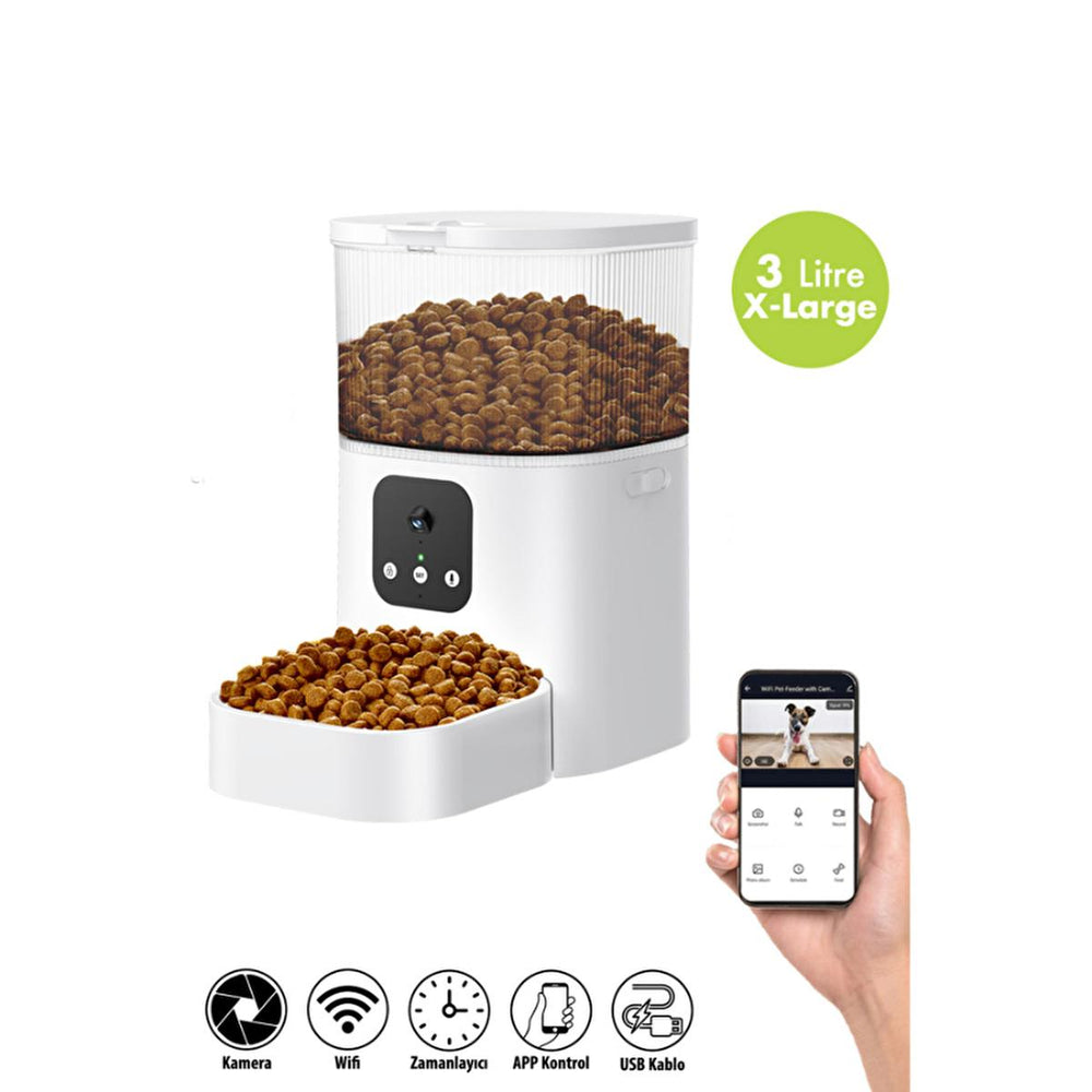 Kiwi Pets Smart Pet Feeder: 3L Automatic Food Dispenser with App Control & Voice Recording - Programmable Cat & Dog Feeder Kiwi Pets Smart Pet Feeder: Automatic Dispenser with App Control smart pet feeder, automatic pet feeder, programmable cat feeder, programmable dog feeder, pet food dispenser, automatic pet food dispenser, timed pet feeder, app controlled pet feeder, pet feeder with voice recording, pet feeder, cat feeder, dog feeder, automatic cat feeder, automatic dog feeder, smart cat feeder, smart do