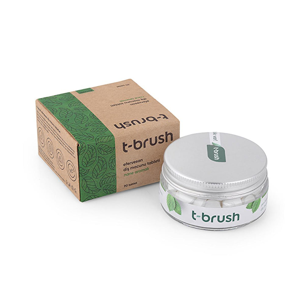 T-Brush Fluoride-Free Natural Mint Toothpaste Tablets: Vegan, SLS & Gluten-Free for Sensitive Gums & Travel - Eco-Friendly Whitening T-Brush: Fluoride-Free Toothpaste Tablets - Natural & Vegan Fluoride-free toothpaste tablets, Natural toothpaste tablets, Vegan toothpaste tablets, SLS-free toothpaste, Gluten-free toothpaste, Travel toothpaste tablets, Eco-friendly toothpaste, Toothpaste tablets for sensitive gums, Toothpaste tablets for orthodontics, Natural teeth whitening tablets, toothpaste tablets, fluor