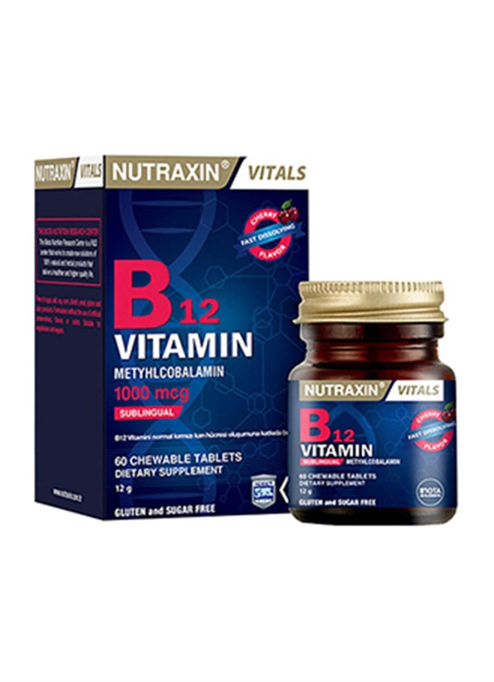 Nutraxin Vitamin B12 Supplement 1000mcg Methylcobalamin - 60 Tablets for Energy and Neurological Health - image 3