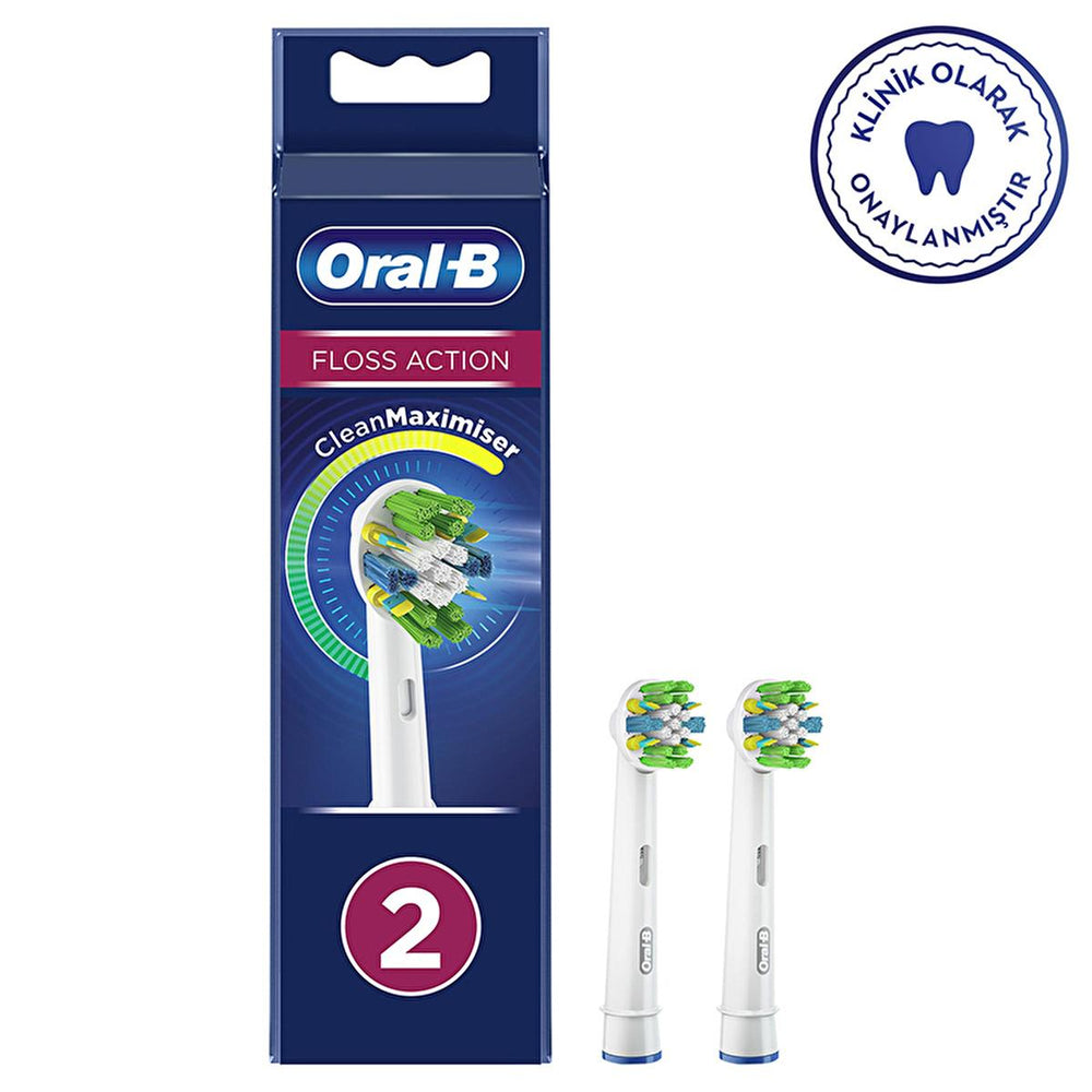 Oral-B Floss Action Replacement Toothbrush Heads (2-Pack) - MicroPulse Bristles, CleanMaximizer Technology - view 3