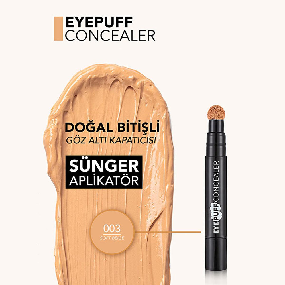 Flormar Eye Puff Concealer - Soft Beige, Medium Coverage, Anti-Acne, Creamy Texture - view 3