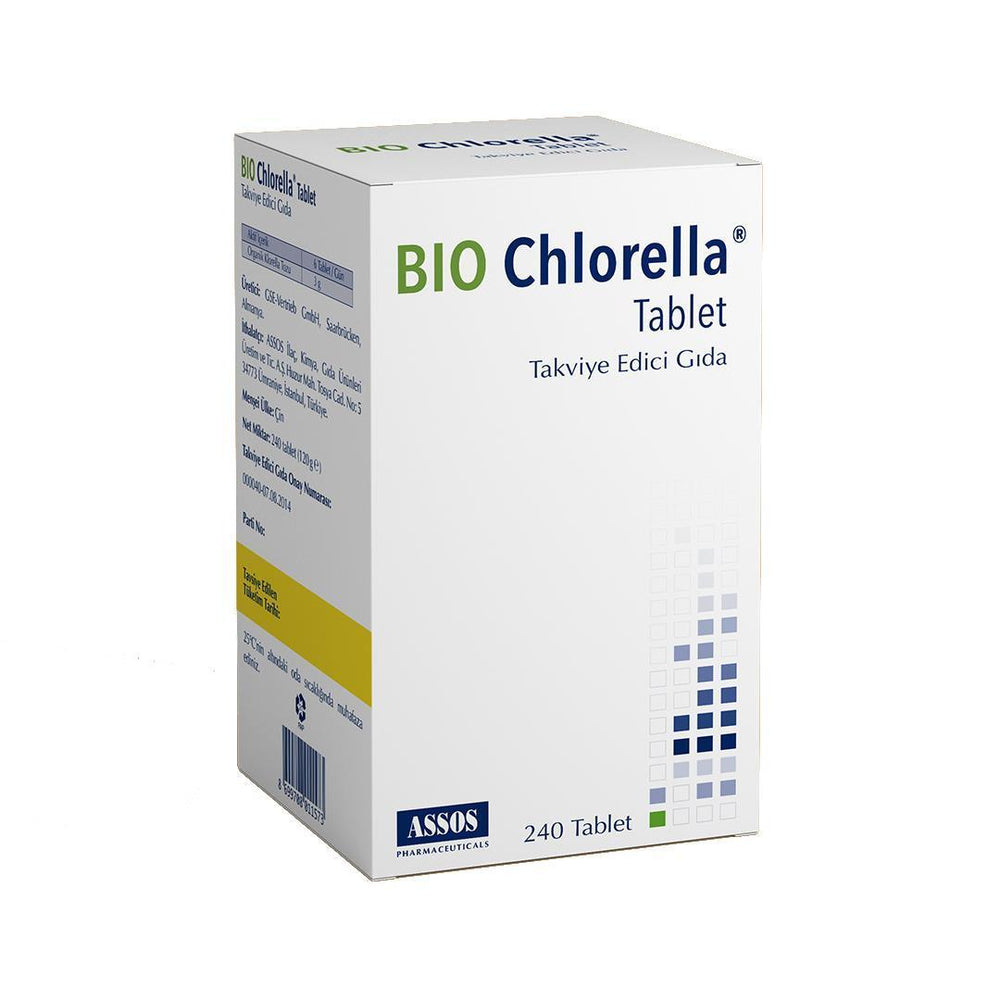 Bio-Chlorella 240 Tablet Dietary Supplement - 500mg Organic Chlorella Powder per Tablet - Vitamin & Supplement