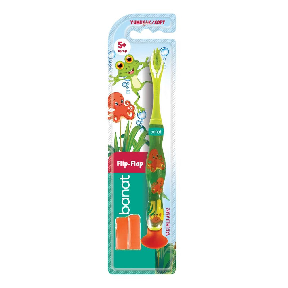 Banat Flip-Flap Kids Soft Toothbrush for Gentle Cleaning 1 Pc
