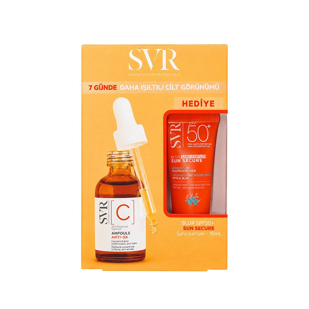 SVR Ampoule Anti-Ox Vitamin C Serum & Sun Secure Blur SPF50+ Set