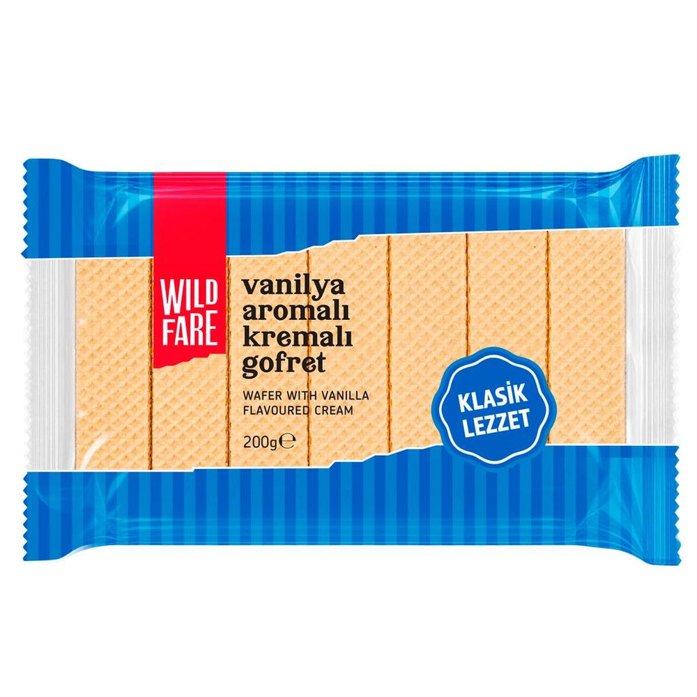 Wildfare Vanilla Cream Wafer Cookies Sweet Snack 200g