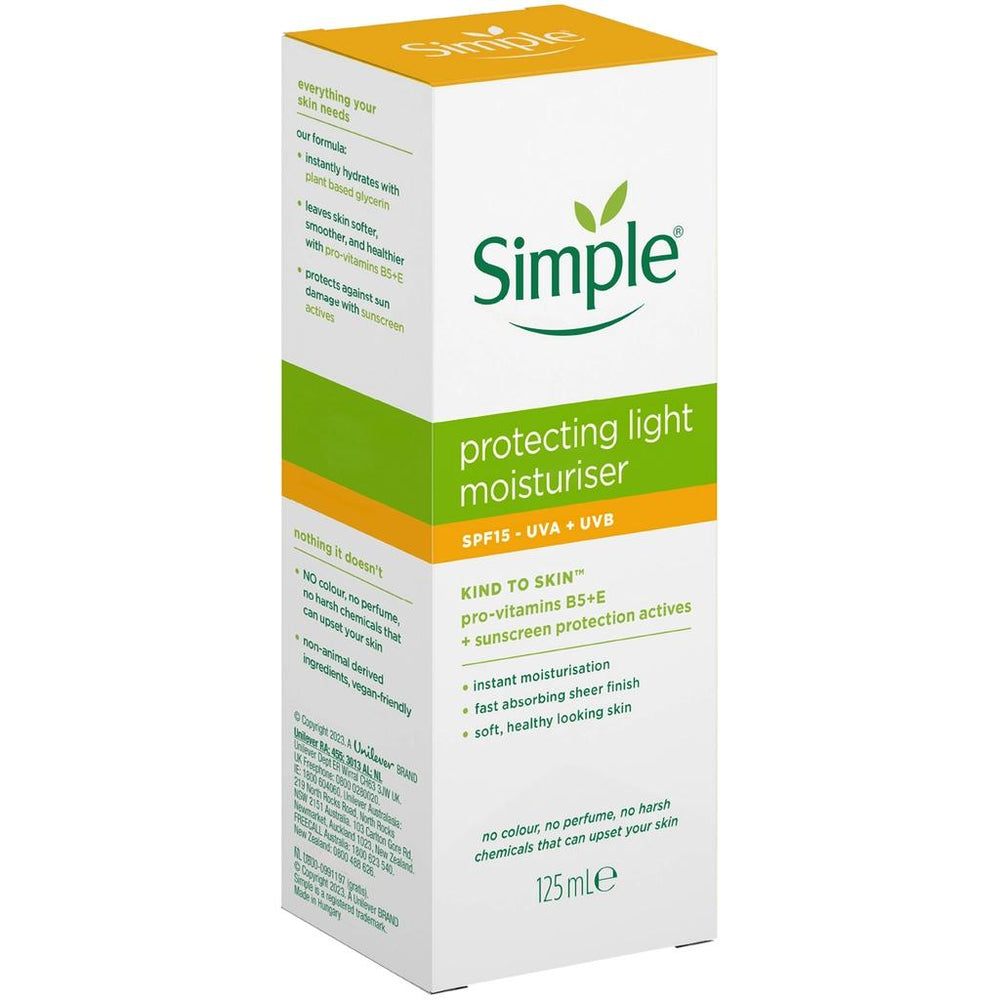 Simple SPF 15 Hydrating Moisturizer for Sensitive Skin 125 ml