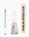 Flormar Nail Enamel - Beige Latte 305 | High Pigment, Long-Lasting - view 4