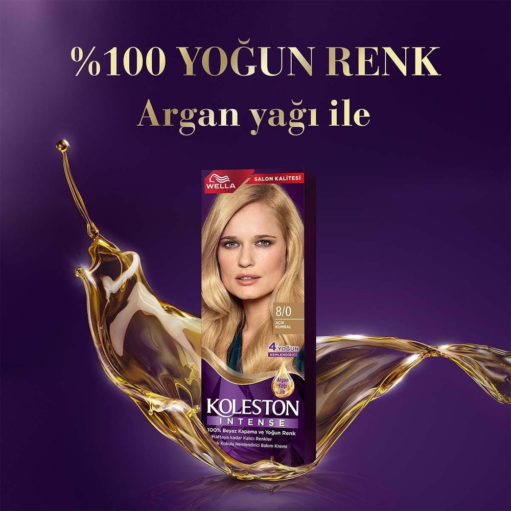 Wella Koleston Intense Hair Dye - Long-Lasting Color with Argan Oil, 100% Grey Coverage - Hair Dye