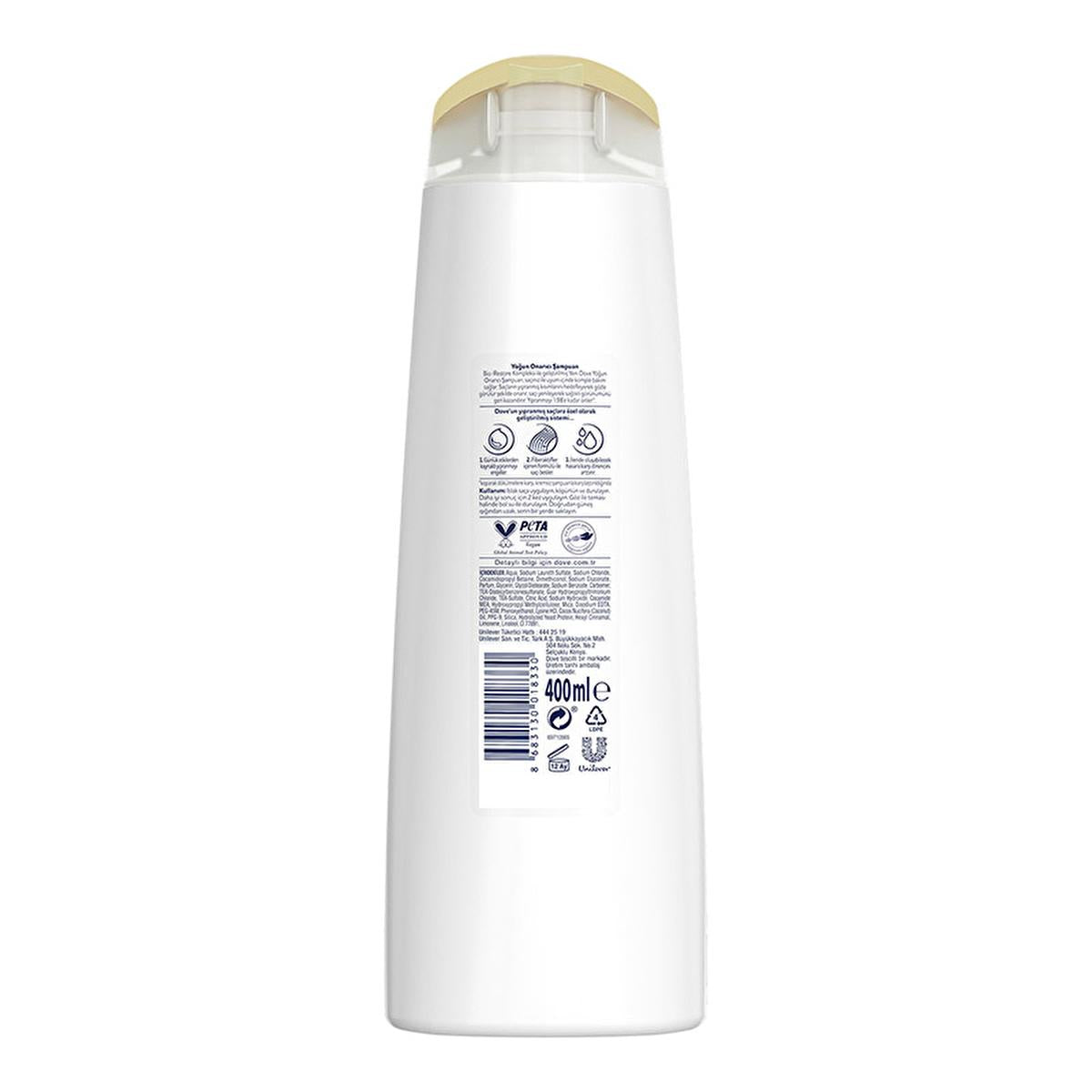 Dove Intensive Repair Shampoo for Damaged Hair - Nourishing, Vegan, PETA-Approved - 13.53 fl oz Dove Intensive Repair Shampoo - Nourishing &amp; Vegan intensive repair shampoo, damaged hair care, vegan shampoo, PETA-approved hair care, nourishing shampoo for dry hair, hair repair, cruelty-free shampoo, Dove shampoo, hair care for damaged hair, vegan hair care