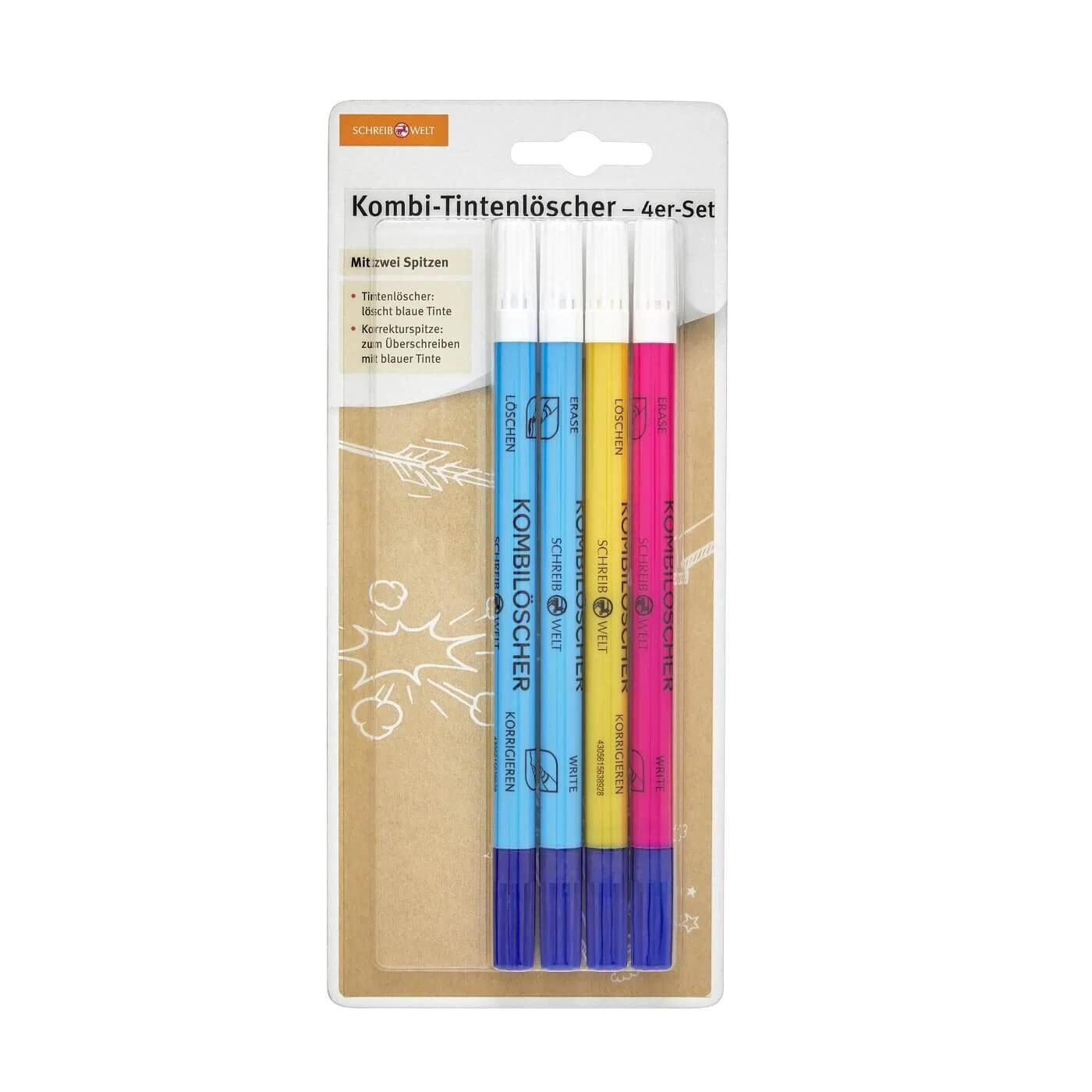 Schreibwelt Double-Ended Ink Eraser Pens 4-Pack