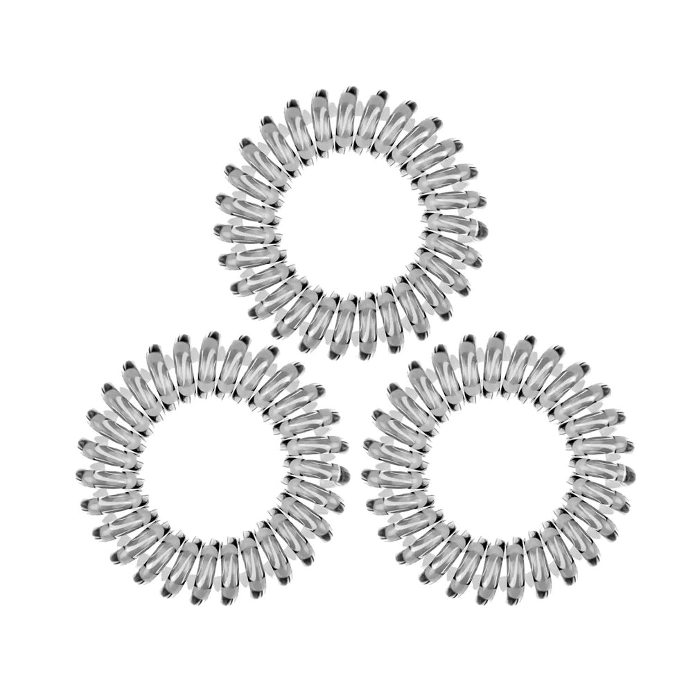 Invisibobble Power Crystal Clear Extra Strong Hair Tie Set - 3 Pack, Extra Strong Holding Power, Stylish - Hair Accessories