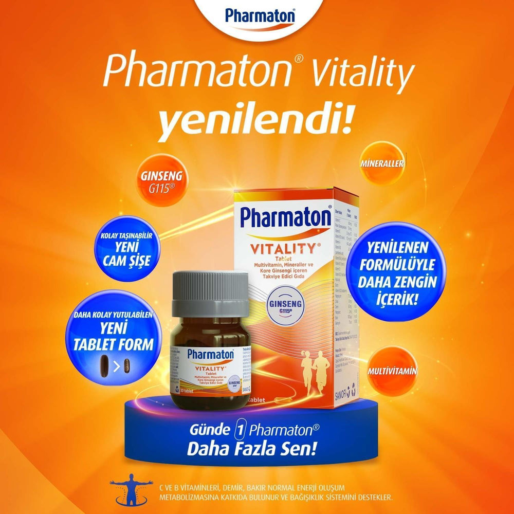 Pharmaton Vitality - Multivitamin with Ginseng | 60 Tablets - view 4