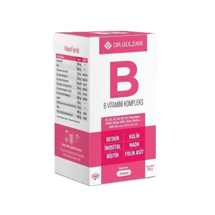 Dr. Gulzari B Vitamin Complex Supplement 30 Capsules