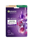 Garnier Pro-Retinol Face Mask - Anti-Aging Skincare Sheet Mask for Wrinkles, Hypoallergenic, 22g - Face Mask