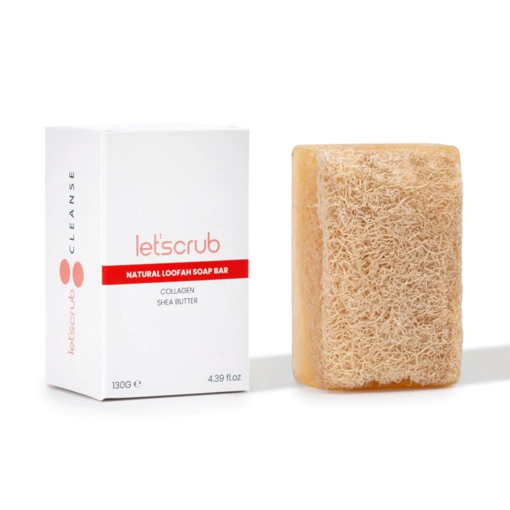 Let'scrub Natural Loofah Collagen Soap for Smooth Skin 130g