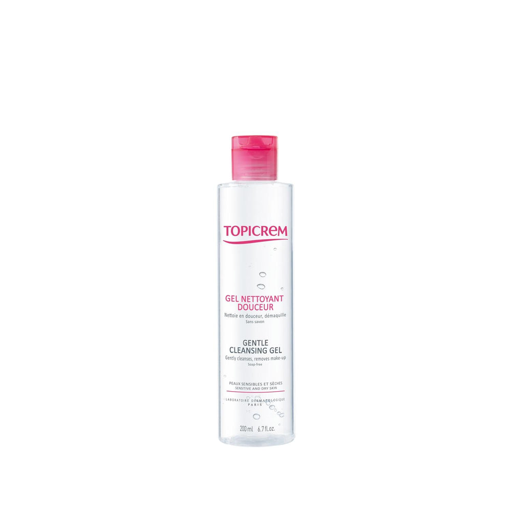 Topicrem Gentle Cleansing Gel for Hair & Body - Hypoallergenic, Sensitive Skin Formula, Mild & Refreshing, 6.76 fl oz Topicrem Gentle Cleansing Gel - Sensitive Skin Hair & Body Wash gentle cleansing gel, sensitive skin body wash, sensitive skin hair wash, hair and body wash, Topicrem cleansing gel, hypoallergenic body wash, hypoallergenic hair wash, 200ml cleansing gel, mild body cleanser, mild hair cleanser, gentle body wash, gentle hair wash, sensitive skin cleanser, hypoallergenic cleanser, hair and body