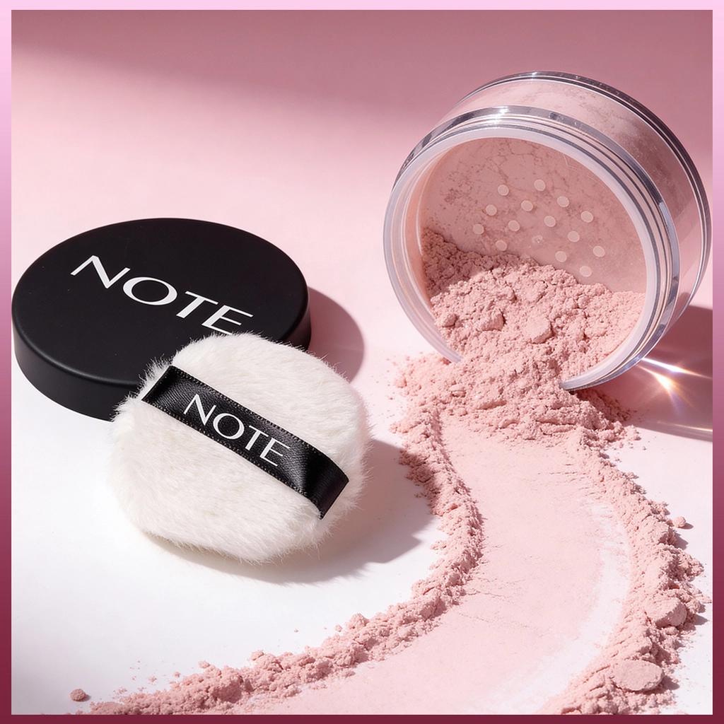 Note Pink Loose Powder Brightening Setting Makeup