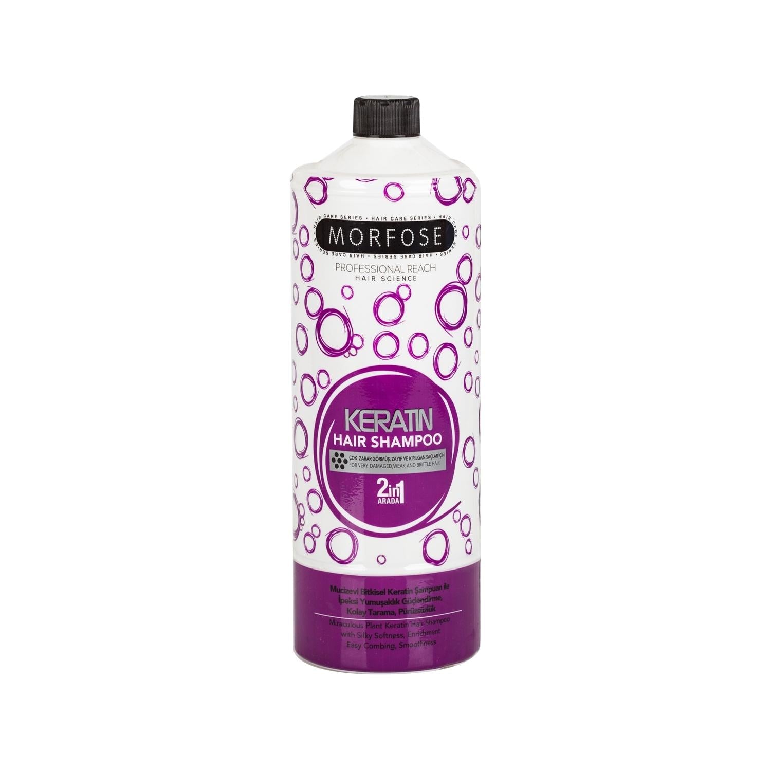 Morfose Keratin Shampoo 33oz - Strengthens and Repairs Hair | 1000 ml - image 2