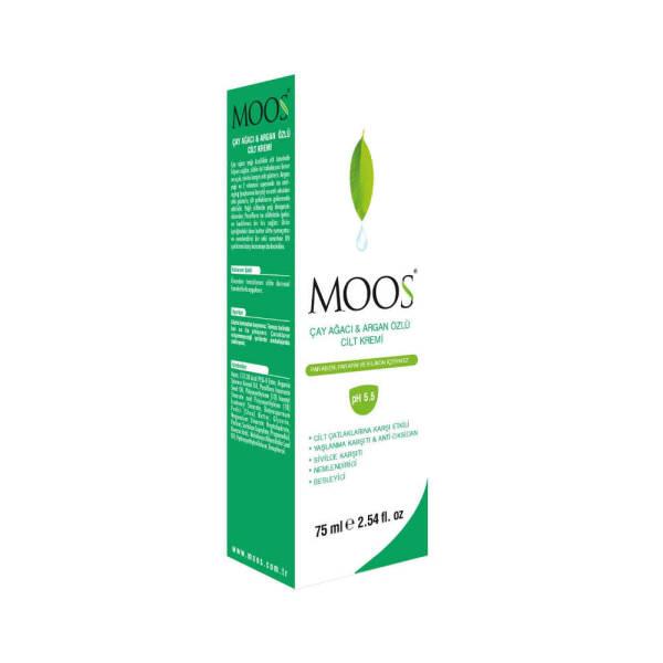 Moos Tea Tree and Argan Oil Skin Cream 75ml - Natural Moisturizer for Dry Skin - Face Cream