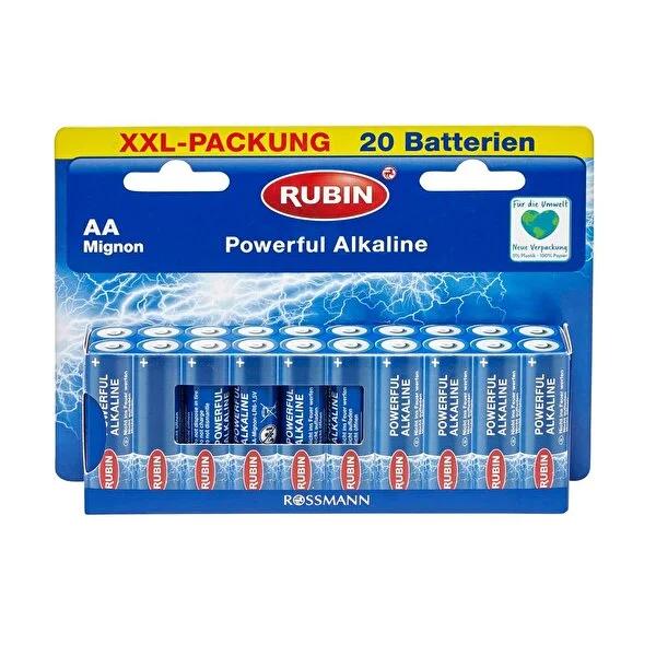 Rubin Alkaline AA Batteries 1.5V 20-Pack - Reliable Power Solution with Eco-Friendly Packaging Rubin Alkaline AA Batteries 1.5V 20-Pack - Reliable & Eco-Friendly Alkaline AA batteries, 1.5V batteries, Rubin batteries, FSC-certified packaging, Pack of 20 AA batteries, reliable power source, long-lasting batteries, eco-friendly packaging, sustainable forestry practices, batteries for daily devices, alkaline batteries, AA size batteries