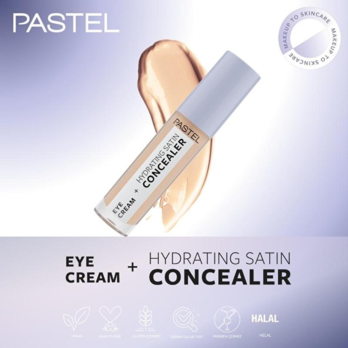 pastel eye cream hydrating satin concealer 63 milkshake, paste eye cream packaging, before after effect of eye cream Pastel Eye Cream + Hydrating Satin Concealer - Göz Kremi | 63 Milkshake Pastel Eye Cream + Hydrating Satin Concealer | 63 Milkshake pastel, eye-cream, hydrating-satin-concealer, dark-circles, under-eye-care, women, all-skin-types, hydration, makeup, ai-generated