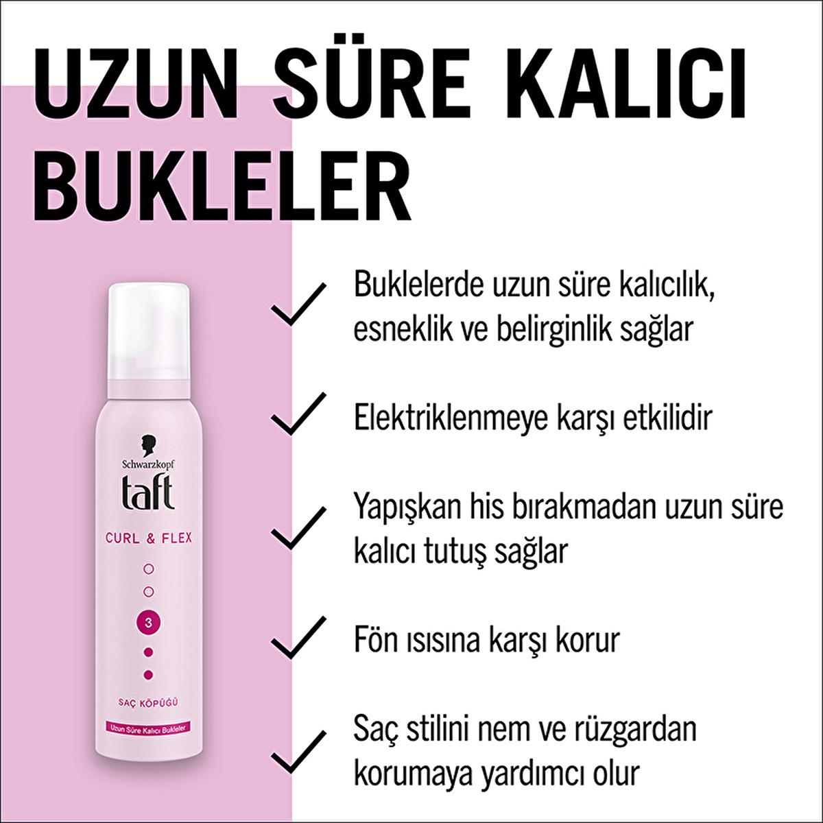 Taft Curl & Flex Hair Mousse - Enhances Curl Definition & Volume, 5.07 fl oz Taft Curl & Flex Hair Mousse - 5.07 fl oz curl enhancing mousse, hair styling products, curl defining products, wavy hair care, styling mousse for curly hair, curly hair products, wavy hair styling, hair mousse, hair care, styling products, Taft hair products, curl definition, volume enhancement, moderate hold, 5.07 fl oz, hair styling mousse
