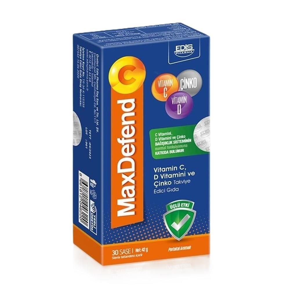 MaxDefend Vitamin C 30 Sachets - Immune Support | Orange Flavor - image 2