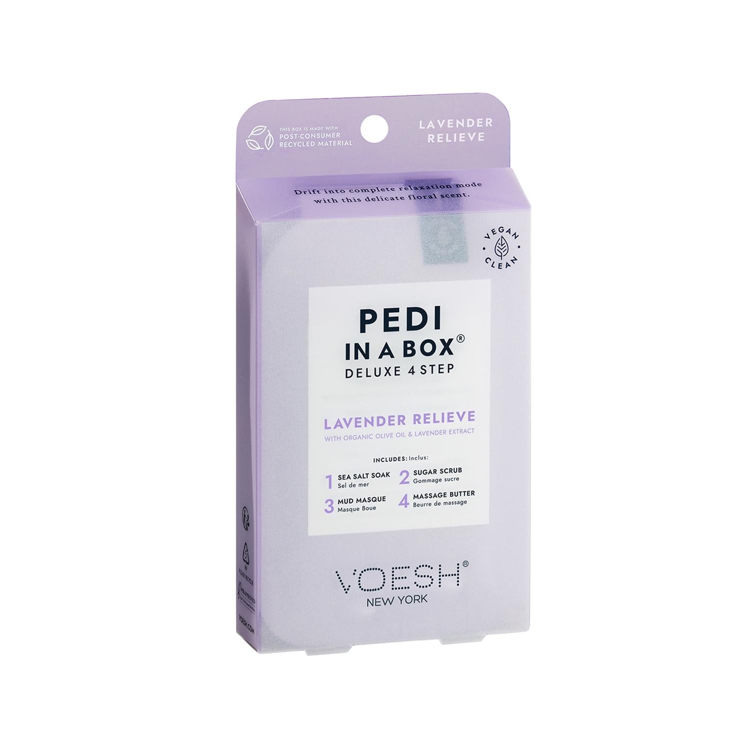 Voesh New York Deluxe Pedicure Kit - 4 Step Lavender Scented Pedicure Set for At-Home Spa Experience Voesh New York Deluxe Pedicure Kit - Luxury At-Home Pedicure pedicure kit, at-home pedicure, lavender pedicure products, Voesh New York pedicure, deluxe pedicure set, self-care, personal grooming, foot care, relaxing pedicure, luxury pedicure, gift for her, spa day at home, lavender scented products